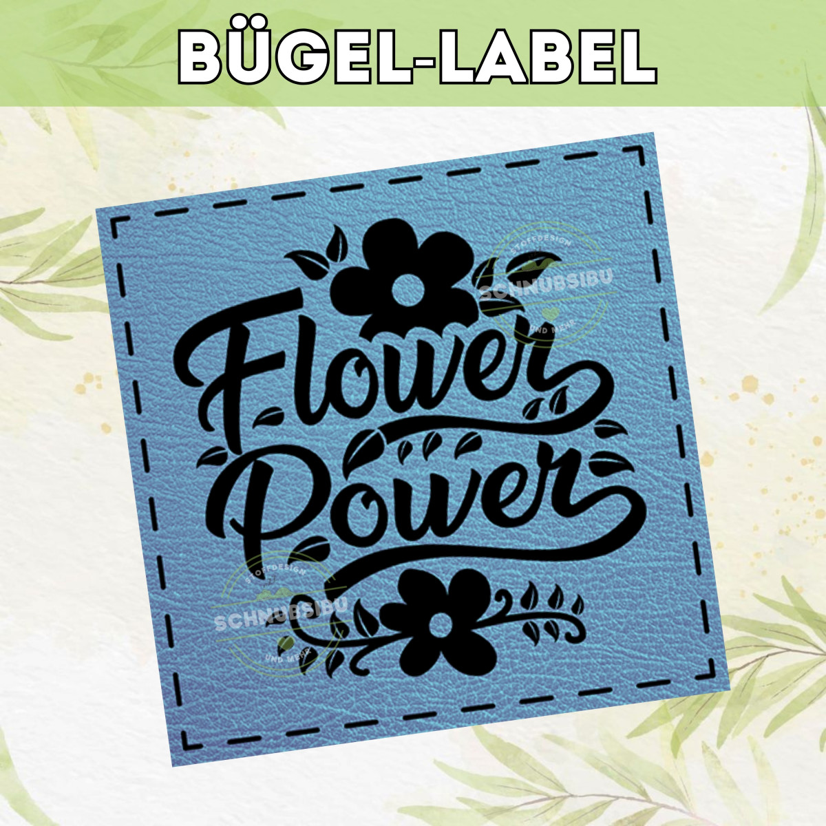 Bügel-Label Flower Power